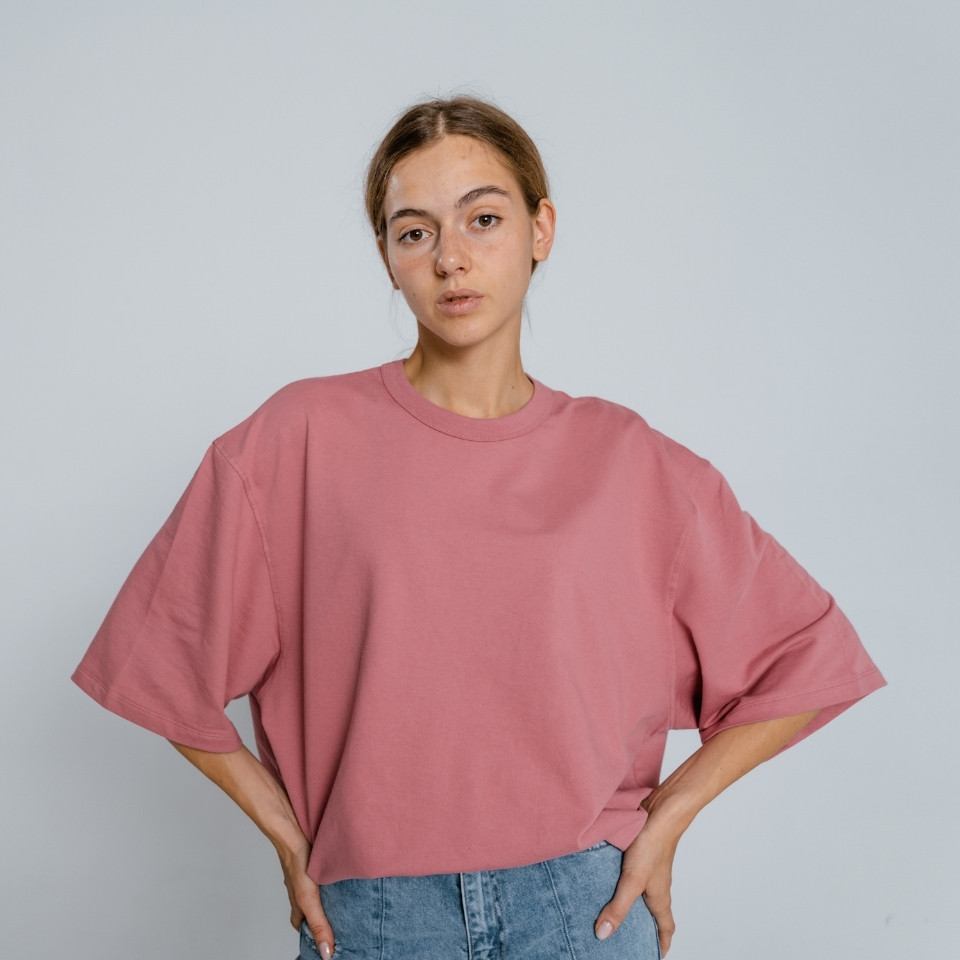 Rarifly Air plain black t-shirt front view, drop shoulder style for men